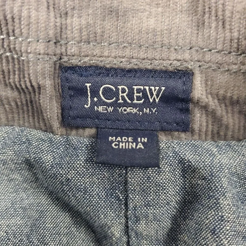 Vintage J CREW Jacket Mens Medium Gray Corduroy Blazer Single Breasted Preppy